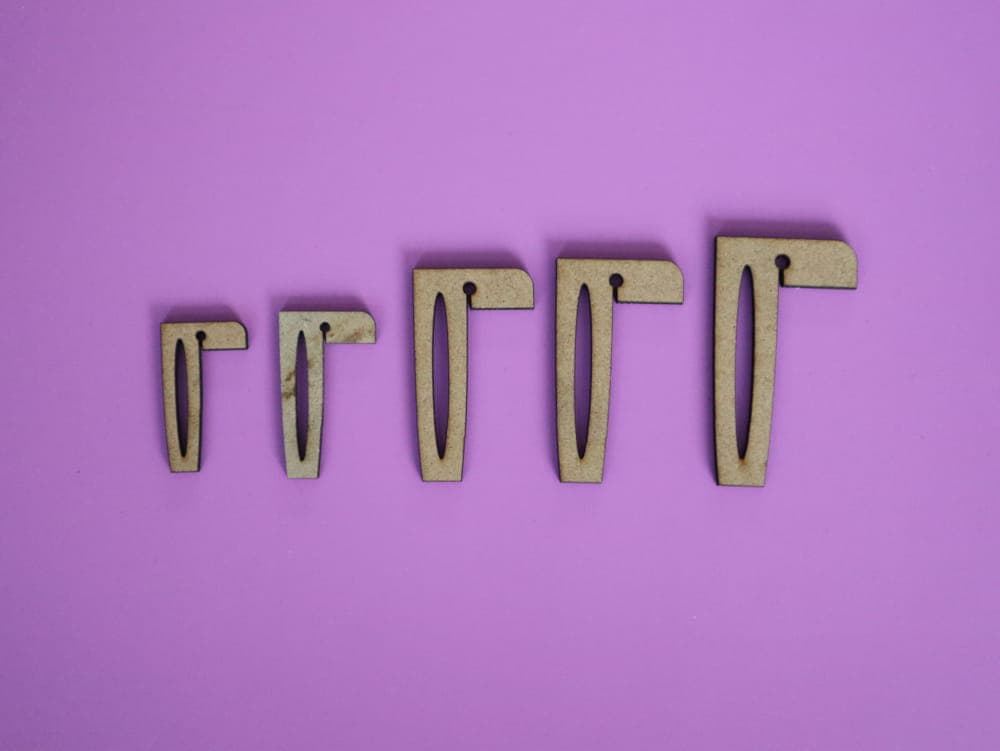 Laser Cut Honeycomb Bed Hold Down Pins - Free SVG Vector