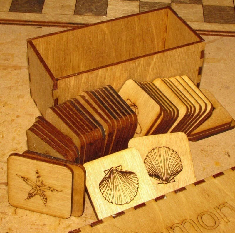Laser Cut Memory Matching Game with Box Vector File