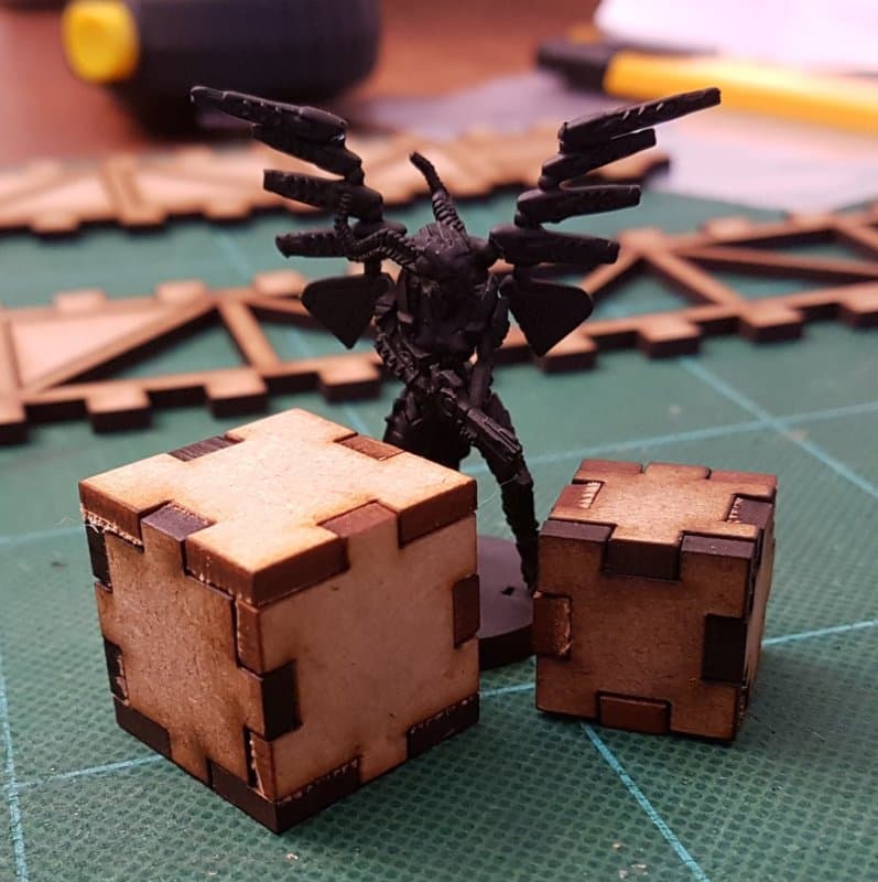 Laser Cut Modular Crates for Wargaming SVG File