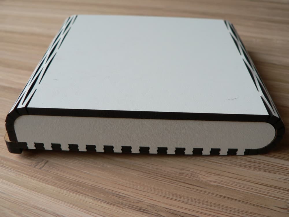 Laser Cut Wooden Book Box with Living Hinge DXF SVG