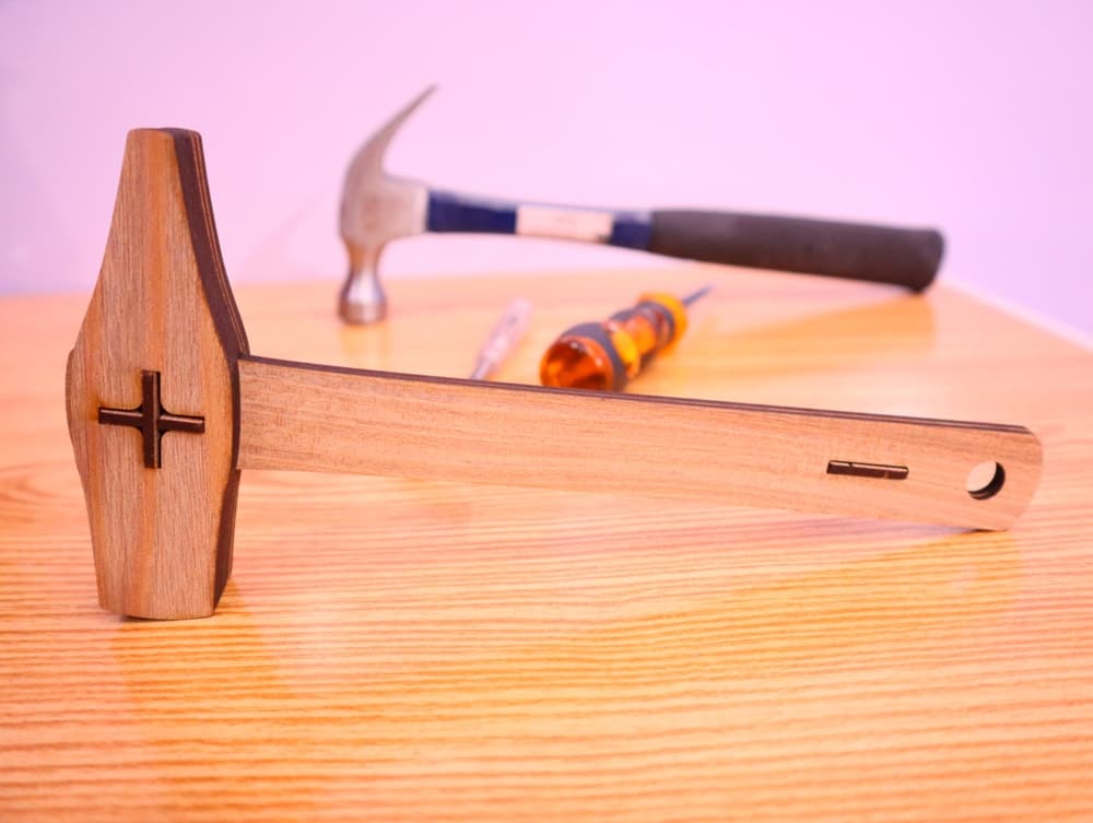 Laser Cut Wooden Toy Hammer DXF File