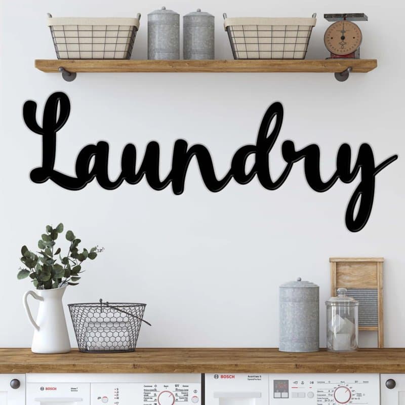 Laundry Script Wall Sign Vector File for Laser Cutting