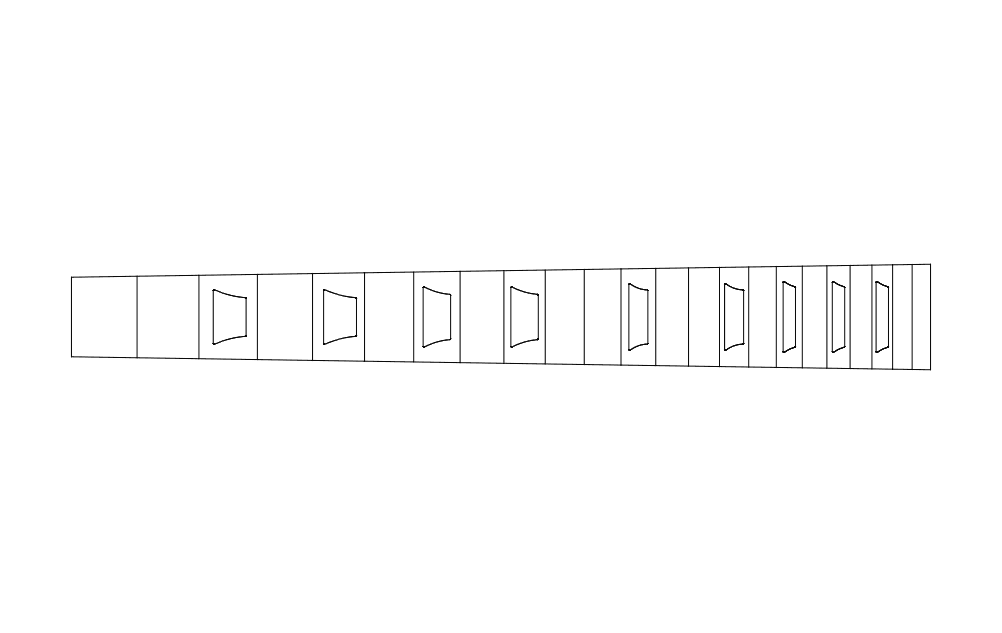 Les Paul Style Guitar Fretboard Vector DXF File