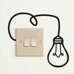Light Bulb Wall Switch Decal Vector File (DXF)