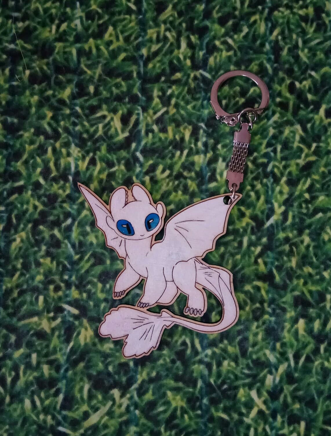 Light Fury Dragon Keychain Laser Cut Vector File