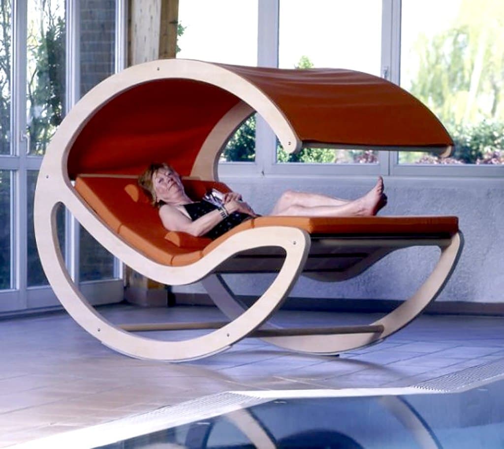 Luxury Curved Rocking Lounger CNC Project DXF File