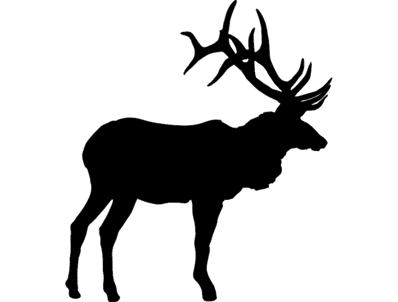 Majestic Deer Silhouette Vector File for Laser Cutting DXF