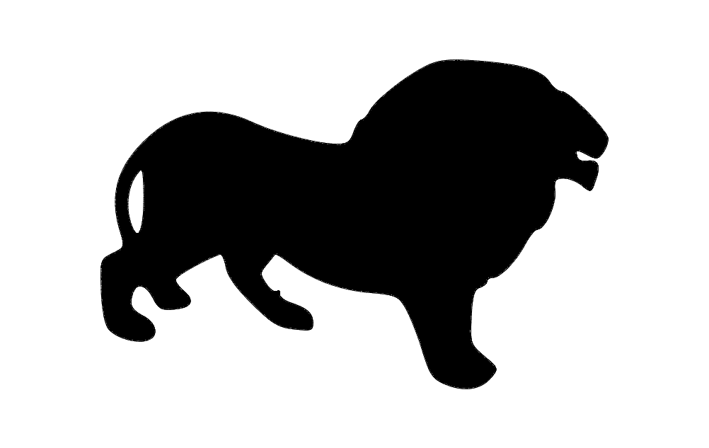 Majestic Lion Silhouette Vector File for Laser Cutting (DXF)