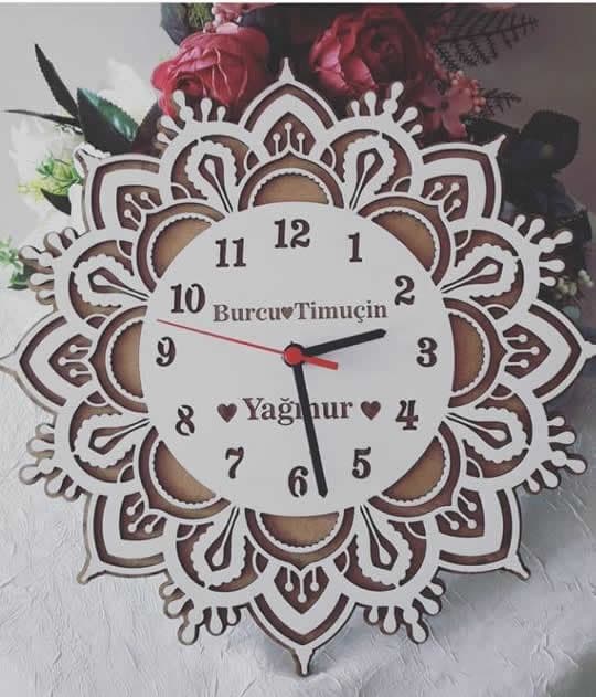 Mandala Wall Clock Laser Cut Vector File