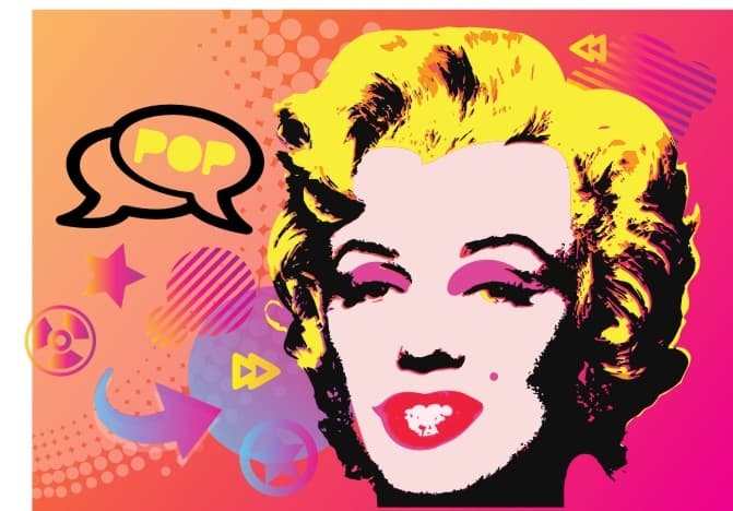 Marilyn Monroe Pop Art Portrait Vector File for Laser Cutting
