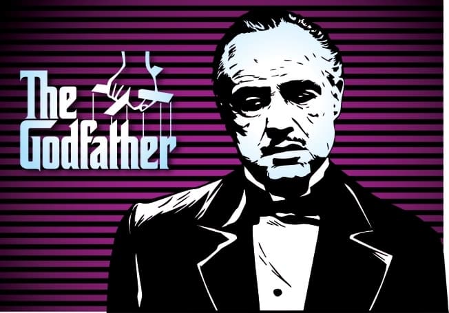 Marlon Brando Godfather Portrait Vector