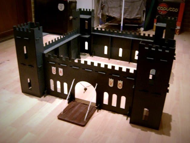 Medieval Castle Laser Cut Project Free Vector File