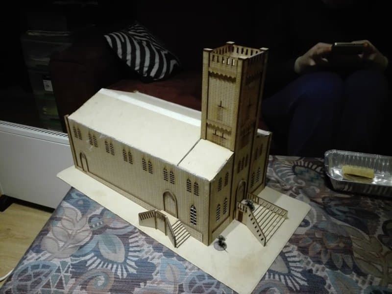 Medieval Church 3D Puzzle for Laser Cutting SVG File