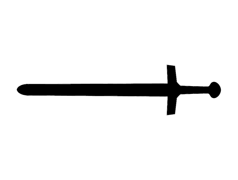 Medieval Sword Vector DXF File for Laser Cutting