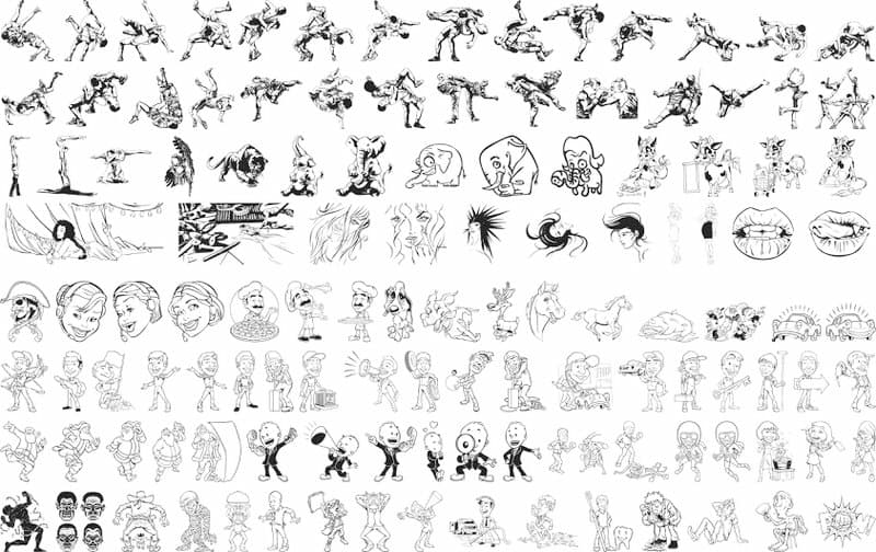 Mega Collection of Cartoon People and Character Vectors CDR