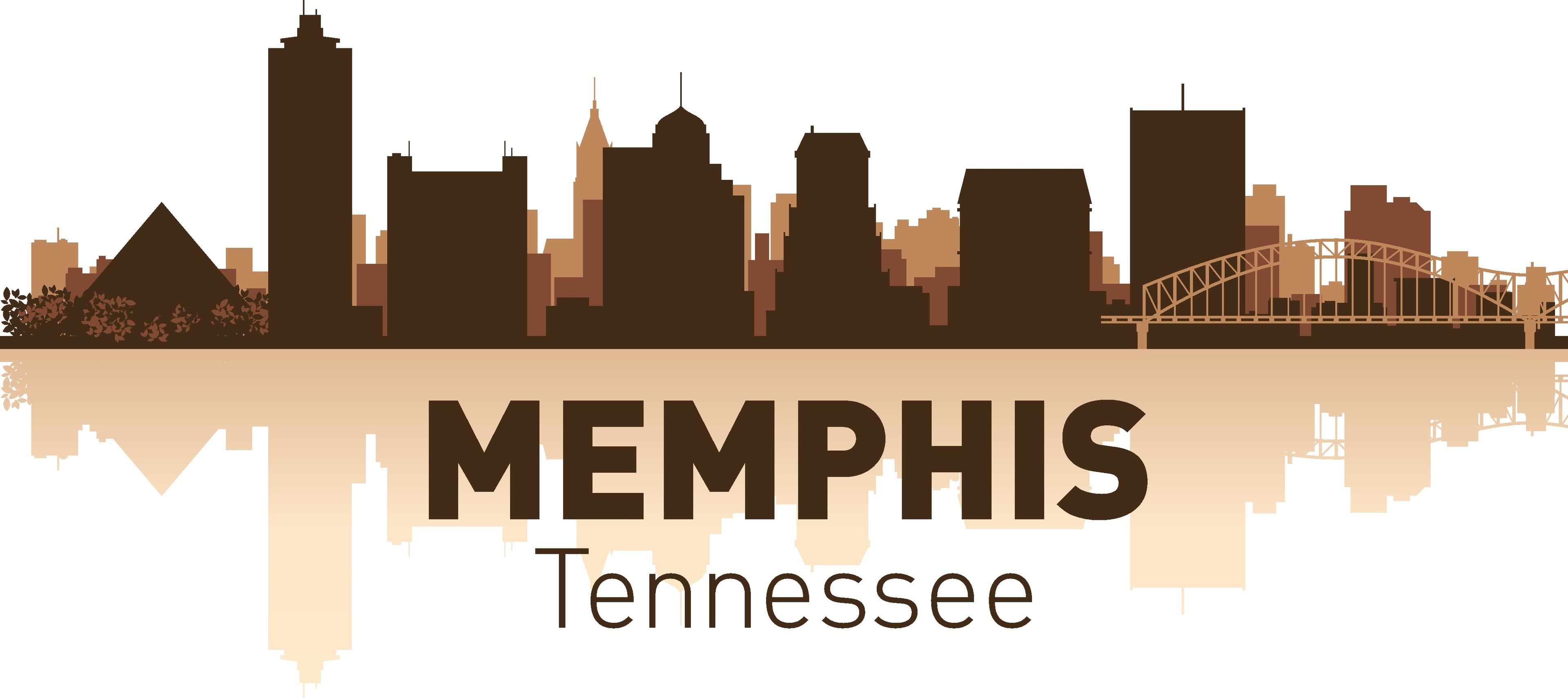 Memphis Skyline Cityscape Vector for Laser Cutting DXF