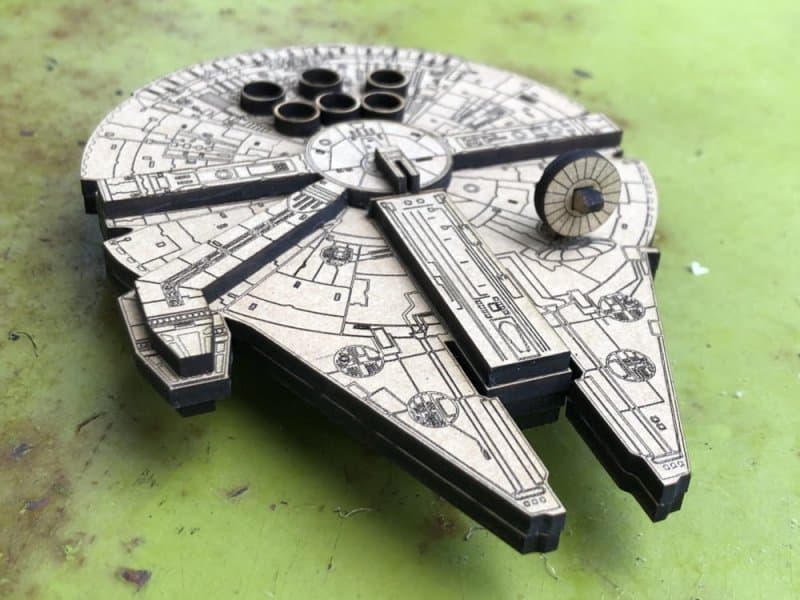 Millennium Falcon Laser Cut Model Free Vector File
