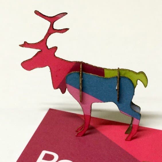 Mini 3D Reindeer Laser Cut Vector File (DXF)