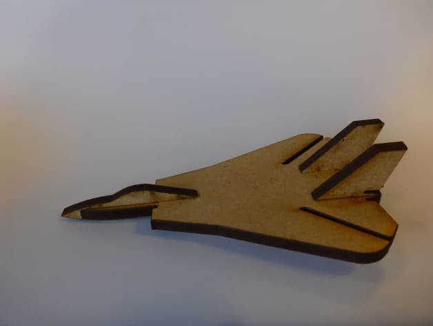 Mini F-14 Tomcat Fighter Jet 3D Puzzle Laser Cut DXF File