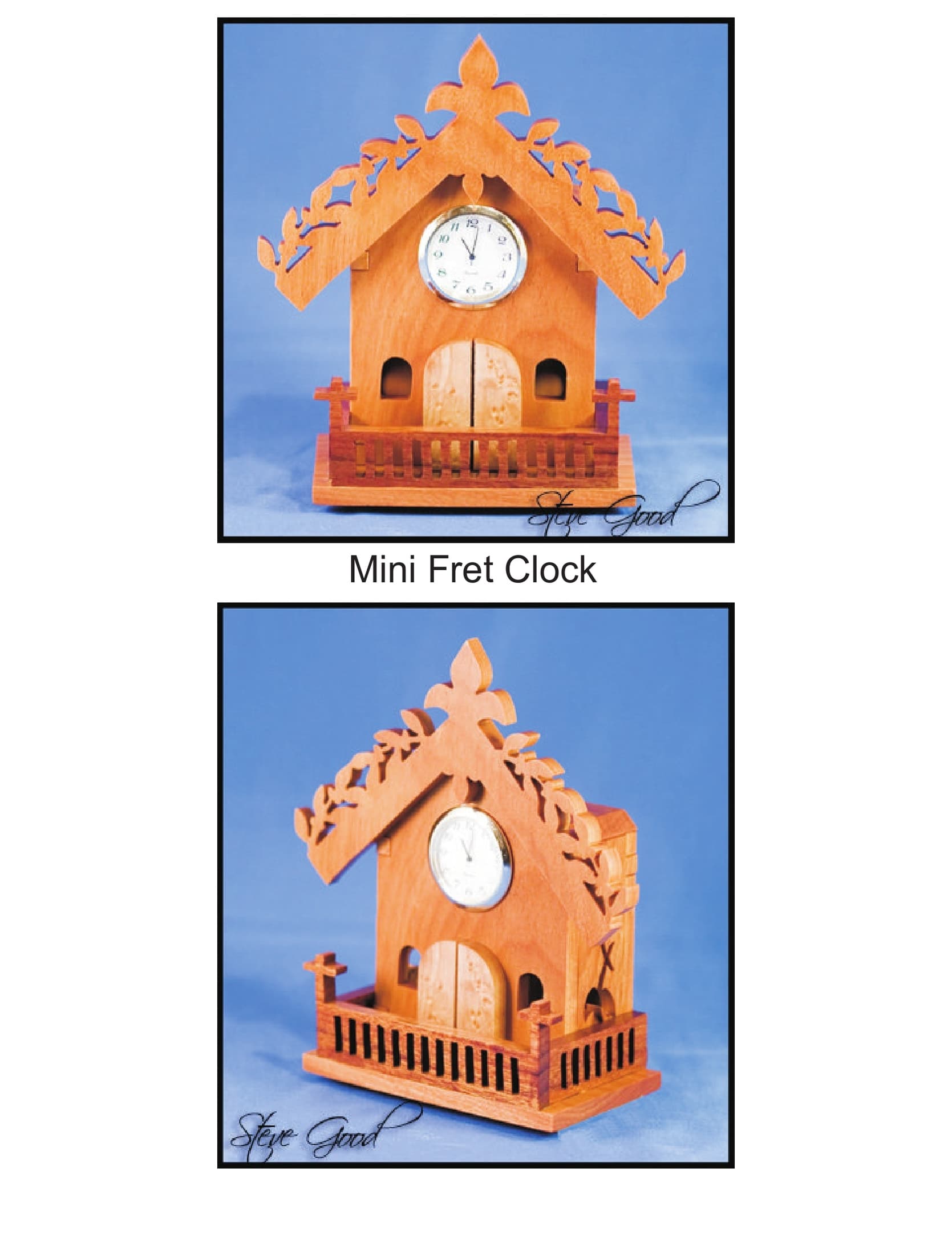 Mini Fretwork Table Clock Vector Design for Laser Cutting