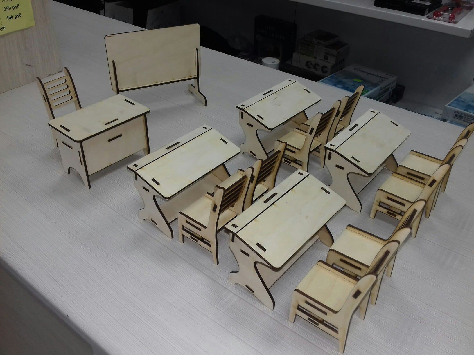 Miniature Classroom Playset Laser Cut Vector Files