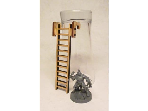 Miniature Hooked Ladder for Tabletop Gaming - Free Vector File