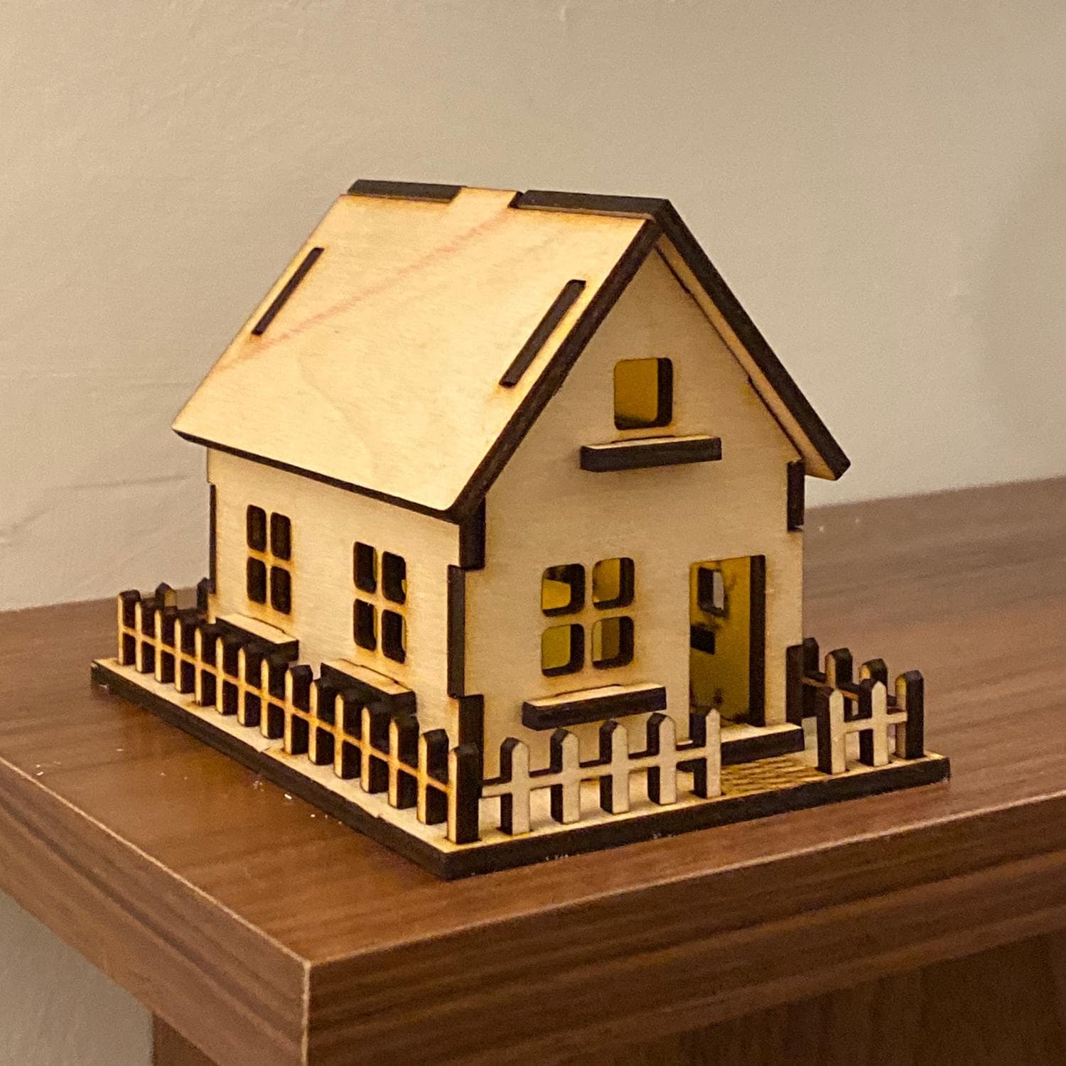 Miniature House 3D Puzzle Laser Cut Vector Plan