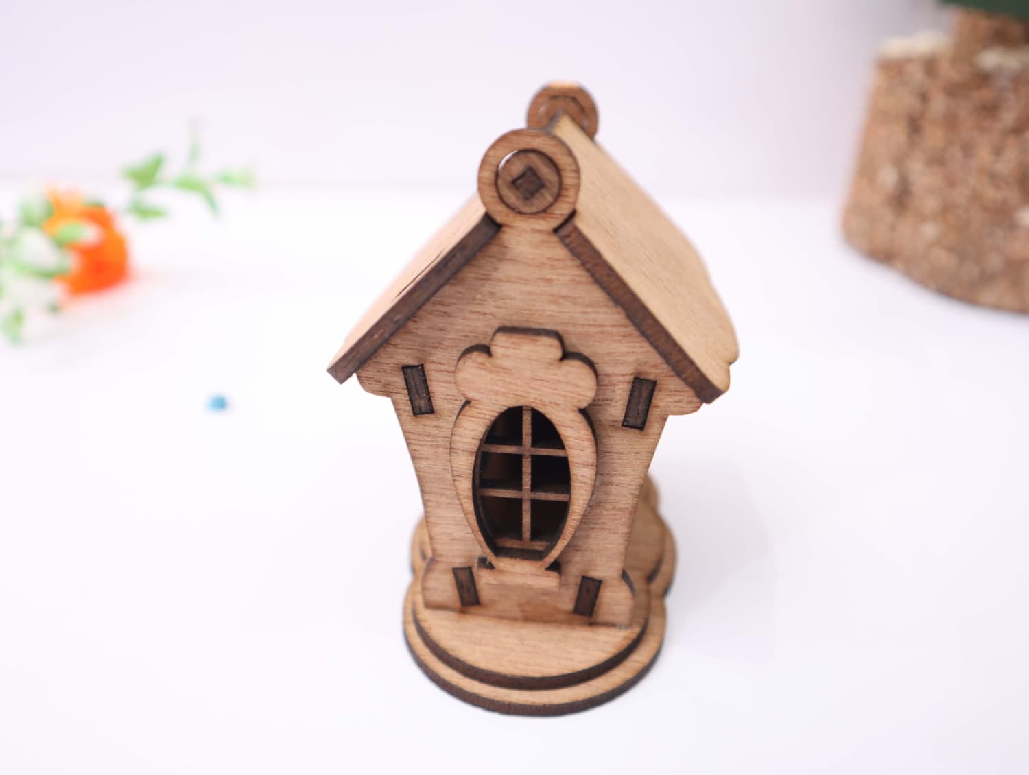 Miniature House Shaped Gift Box Laser Cut Vector File