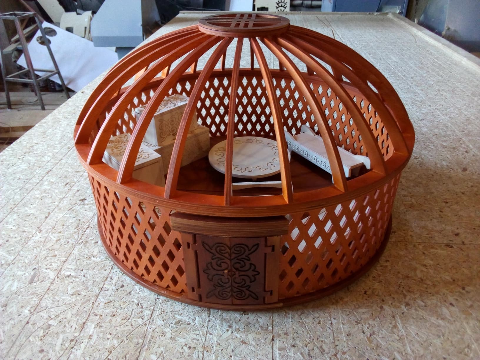 Miniature Mongolian Yurt 3D Puzzle Laser Cut File (DXF)