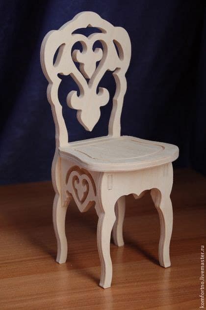 Miniature Ornate Chair Laser Cut Vector File DXF