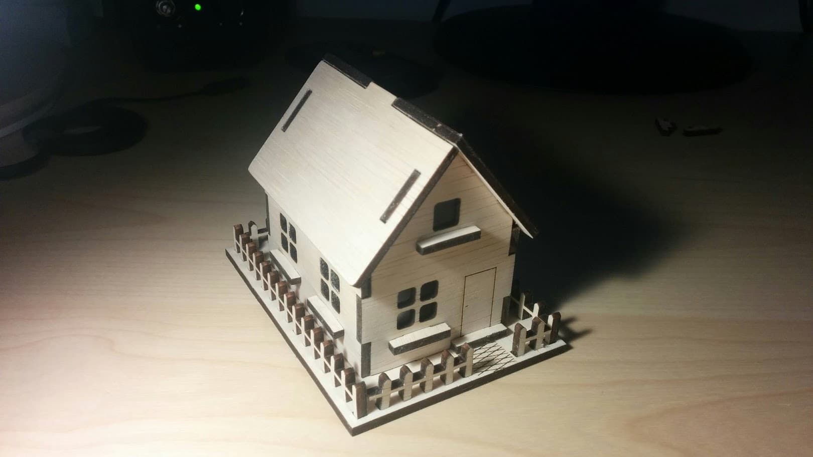 Miniature Wooden House 3D Puzzle Laser Cut File