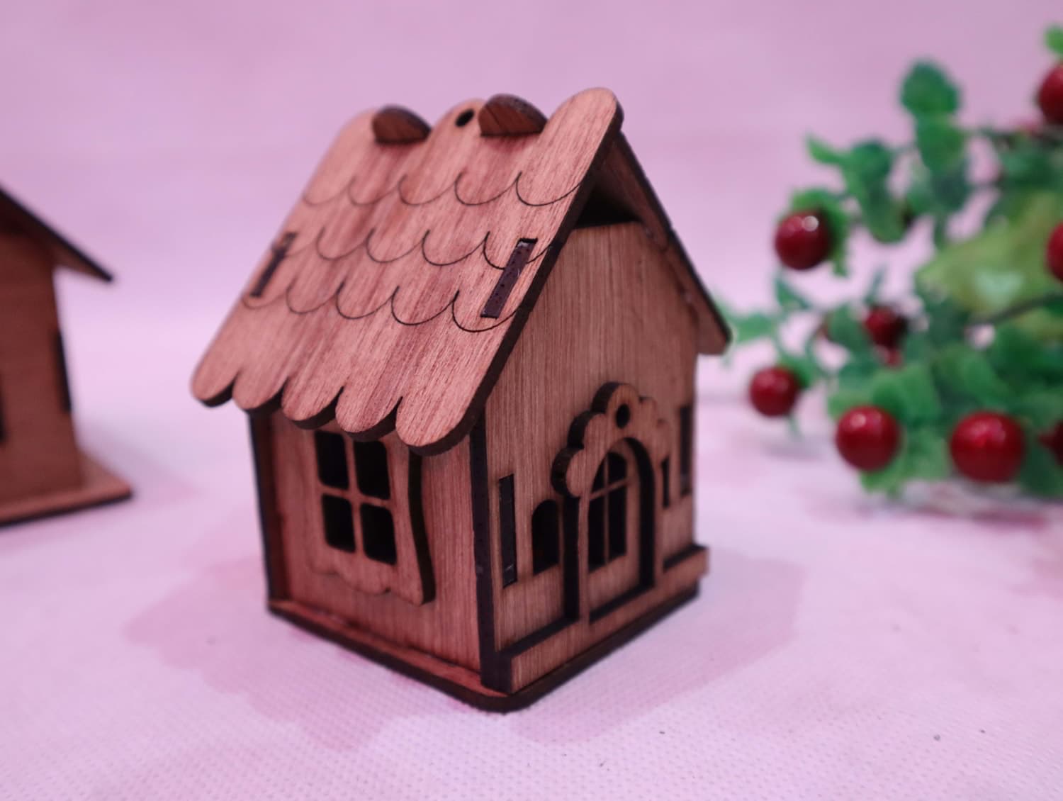 Miniature Wooden House 3D Puzzle Laser Cut Vector File