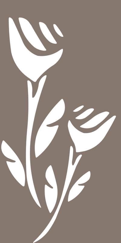 Minimalist Abstract Floral Vector Design for Laser Cutting
