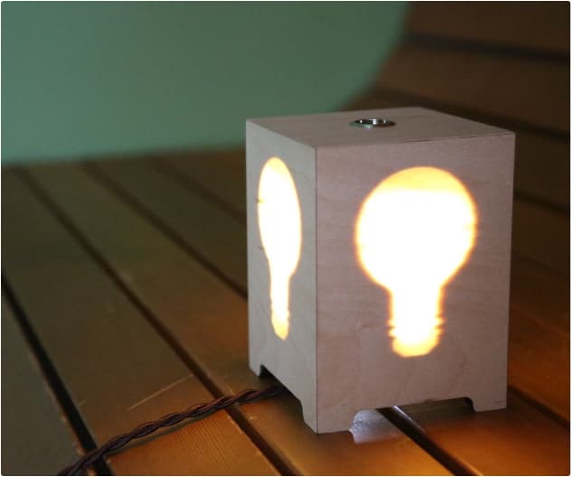 Minimalist Cube Lamp Laser Cut Vector File (DXF)