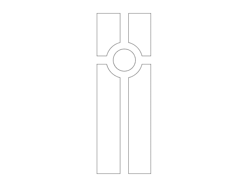 Minimalist Door Panel Vector Design DXF File