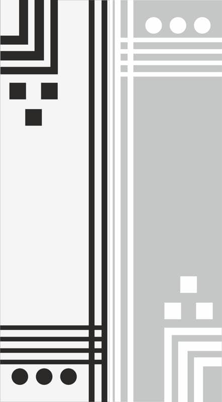 Minimalist Geometric Door Panel Pattern Vector for Glass Etching