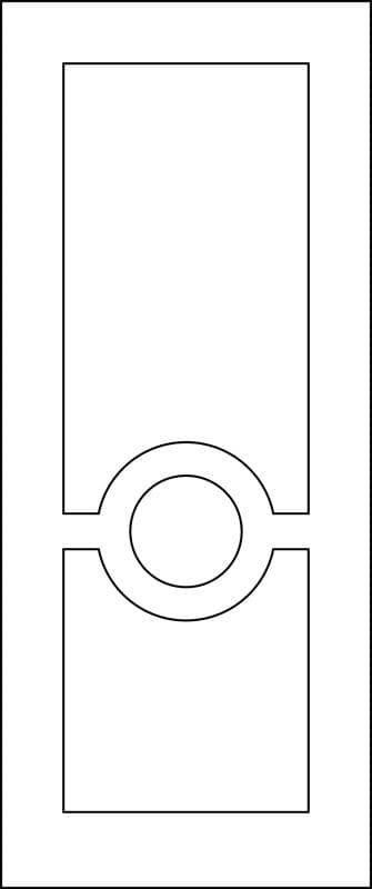Minimalist Modern Door Panel Vector Design for CNC