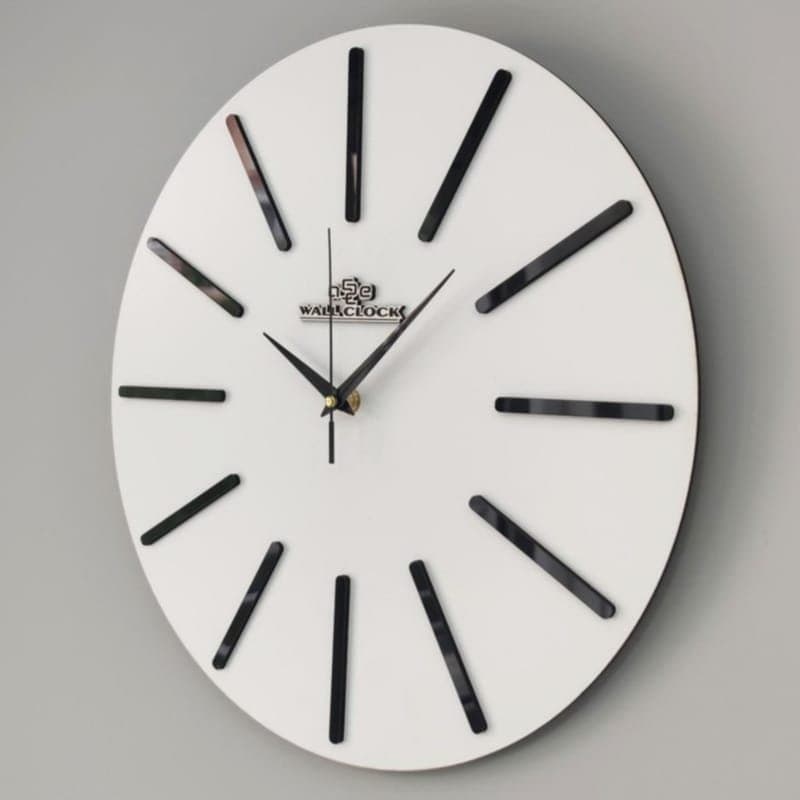 Minimalist Modern Wall Clock Vector Design - DXF, SVG, AI