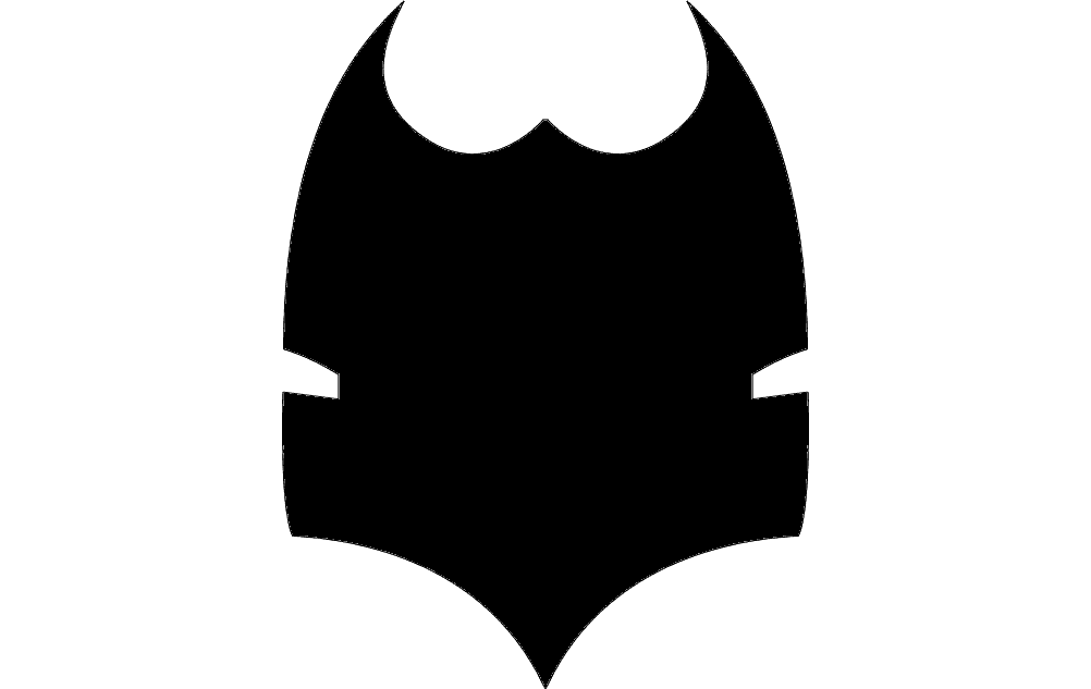 Minimalist Shield Emblem Vector File DXF for CNC