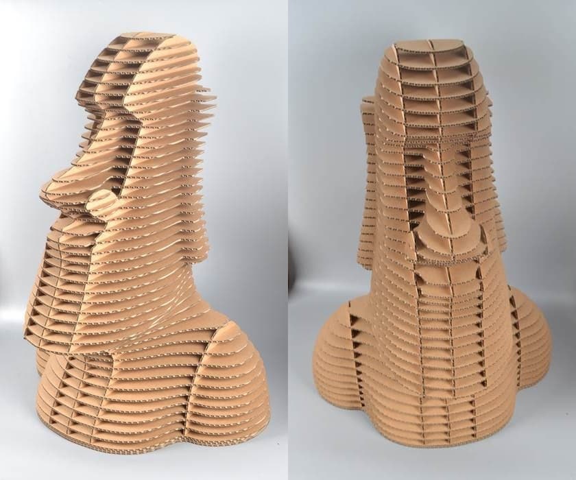 Moai Easter Island Statue 3D Puzzle Laser Cut DXF File