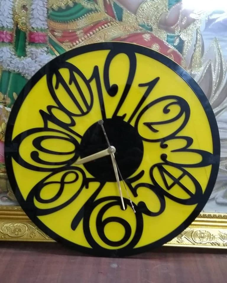 Modern Decorative Wall Clock Laser Cut DXF Vector File