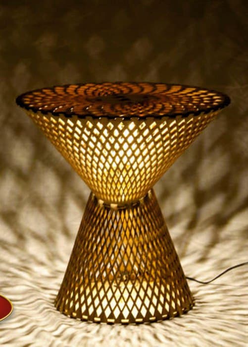 Modern Hourglass Table Lamp Laser Cut Vector File