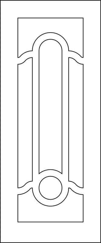 Modern Interior Door Panel Design Vector for CNC Cutting