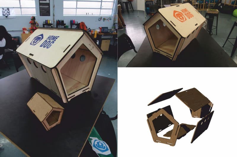 Modern Laser Cut Dog House 3D Puzzle Vector File