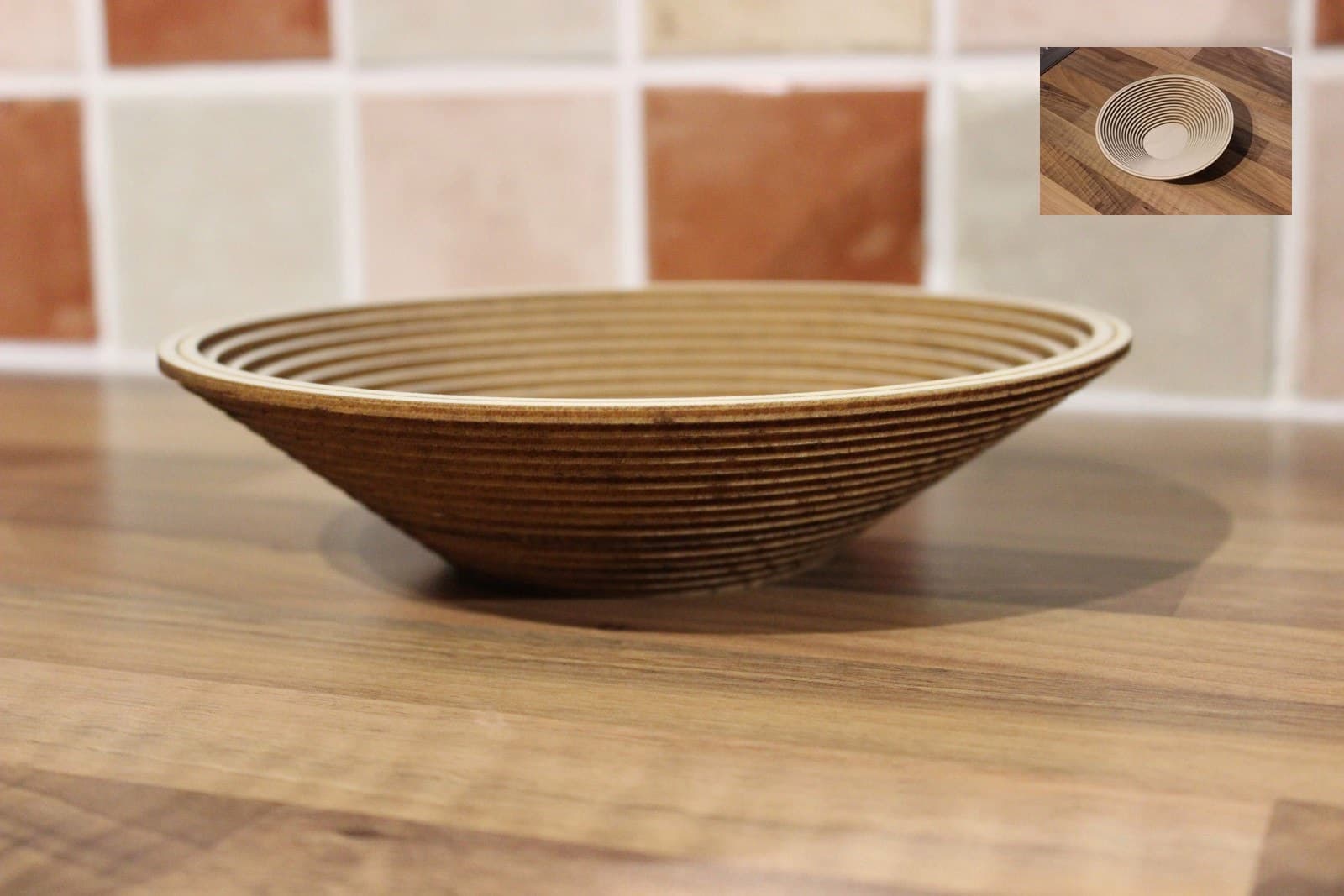 Modern Layered Wooden Bowl Laser Cut Vector File (DXF)