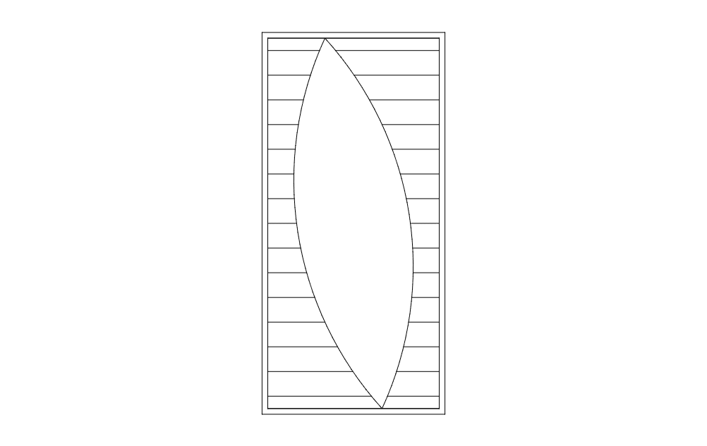 Modern Leaf Pattern Door Panel Vector Design DXF File