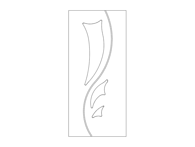 Modern Minimalist Door Panel Vector Design DXF File