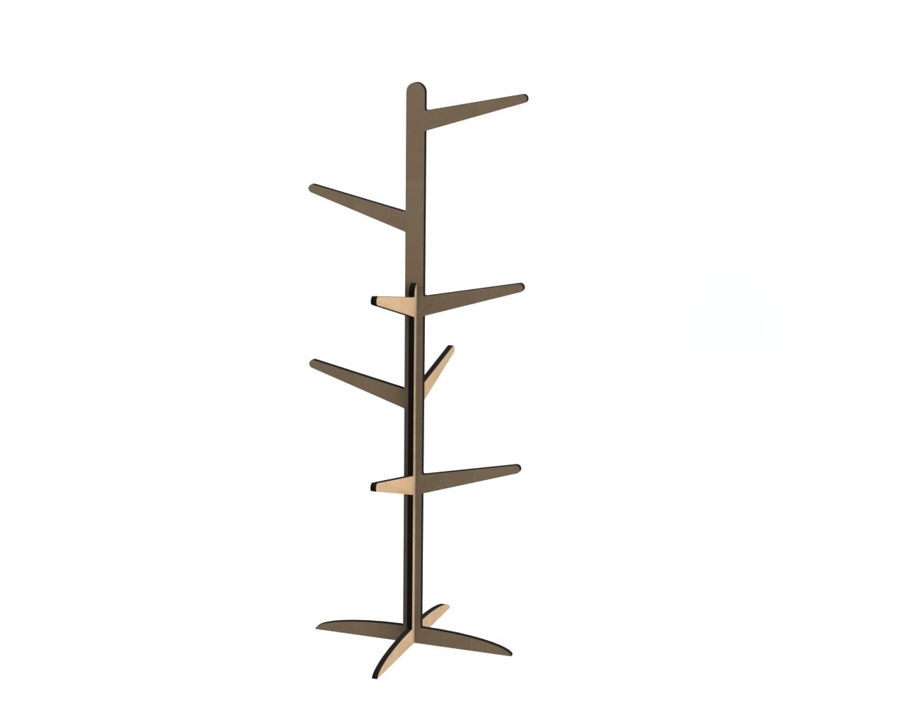 Modern Minimalist Tree Coat Rack Laser Cut DXF File