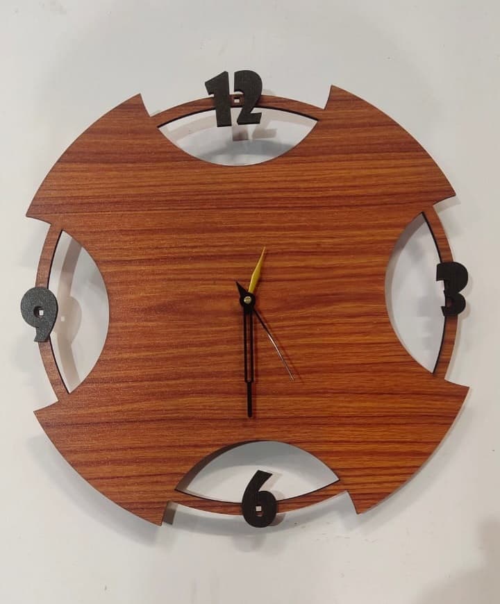 Modern Minimalist Wall Clock Laser Cut Vector File