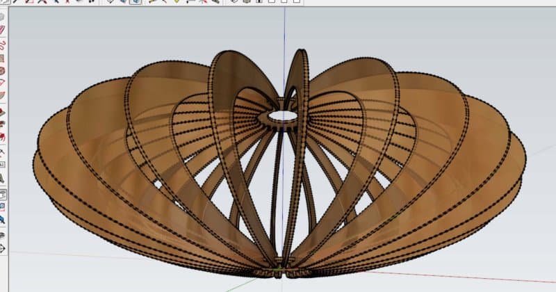 Modern Parametric Pendant Lamp Laser Cut Vector File